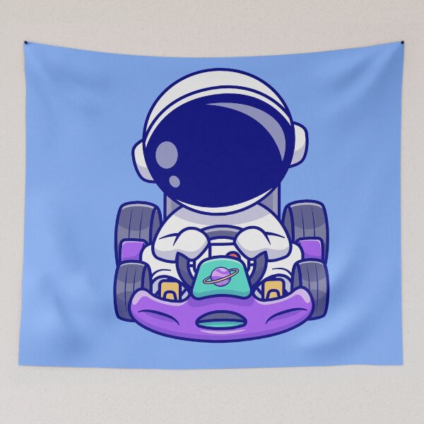 Item preview, Adorable Astronaut in Go-Kart: Cartoon Vector Icon designed and sold by hjian8219.
