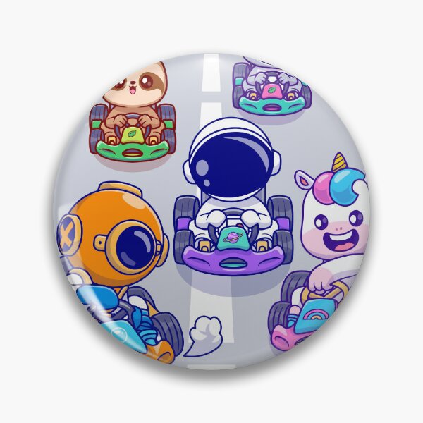 Item preview, "Adorable Adventurers in Go-Karts: Cartoon Vector Icons" designed and sold by hjian8219.