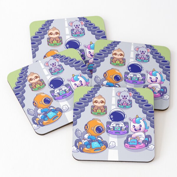 Item preview, "Adorable Adventurers in Go-Karts: Cartoon Vector Icons" designed and sold by hjian8219.