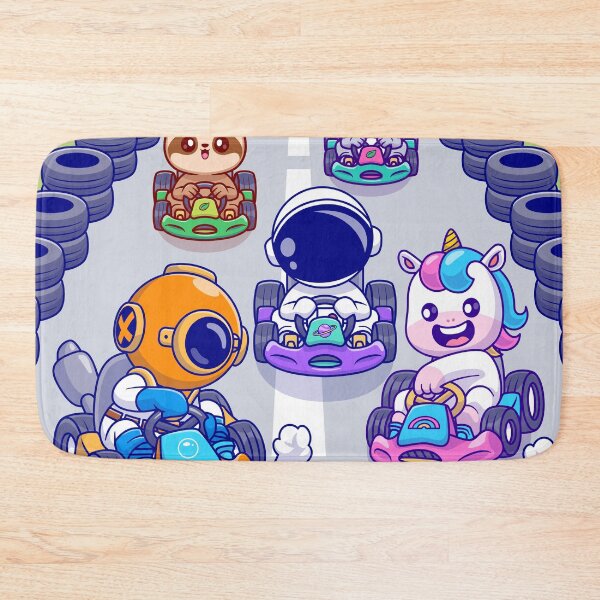 Item preview, "Adorable Adventurers in Go-Karts: Cartoon Vector Icons" designed and sold by hjian8219.