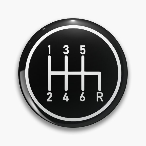 Item preview, 6 Speed Manual Transmission Logo 2 (White, R Bottom Right) designed and sold by 718Raindeer.