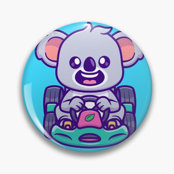 Item preview,  "Go-Karting Koala: Cute Cartoon Vector Icon" designed and sold by hjian8219.