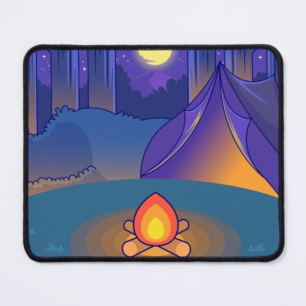 Item preview, "Camping Bliss: Tent and Campfire Cartoon Vector Icon" designed and sold by hjian8219.