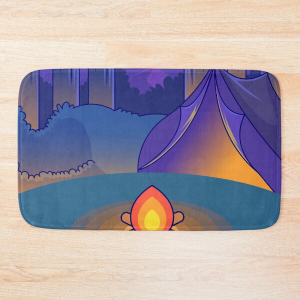 Item preview, "Camping Bliss: Tent and Campfire Cartoon Vector Icon" designed and sold by hjian8219.