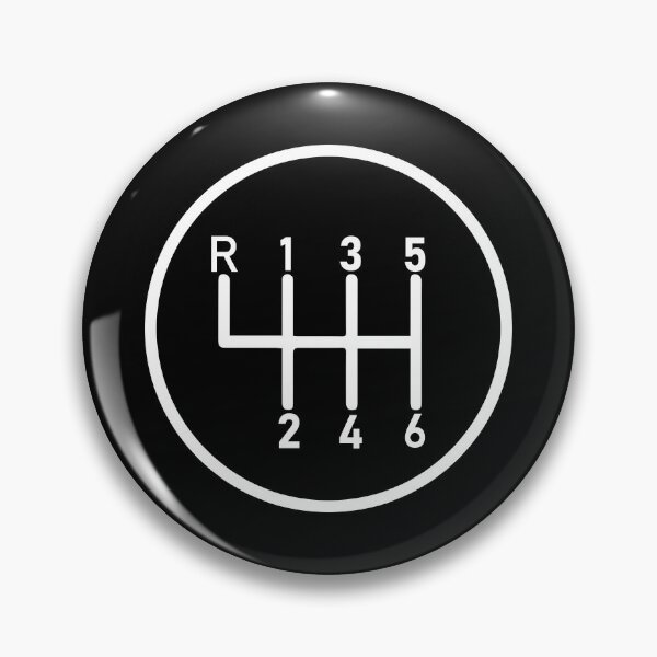 Item preview, 6 Speed Manual Transmission Logo 2 (White, R Top Left) designed and sold by 718Raindeer.