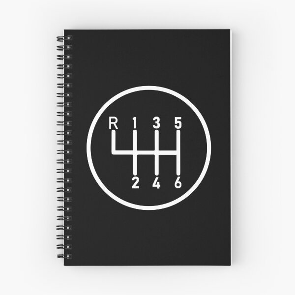 Item preview, 6 Speed Manual Transmission Logo 2 (White, R Top Left) designed and sold by 718Raindeer.