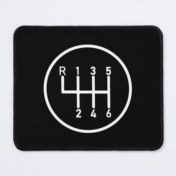 Item preview, 6 Speed Manual Transmission Logo 2 (White, R Top Left) designed and sold by 718Raindeer.