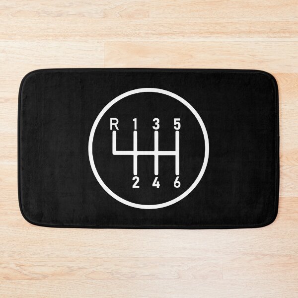 Item preview, 6 Speed Manual Transmission Logo 2 (White, R Top Left) designed and sold by 718Raindeer.