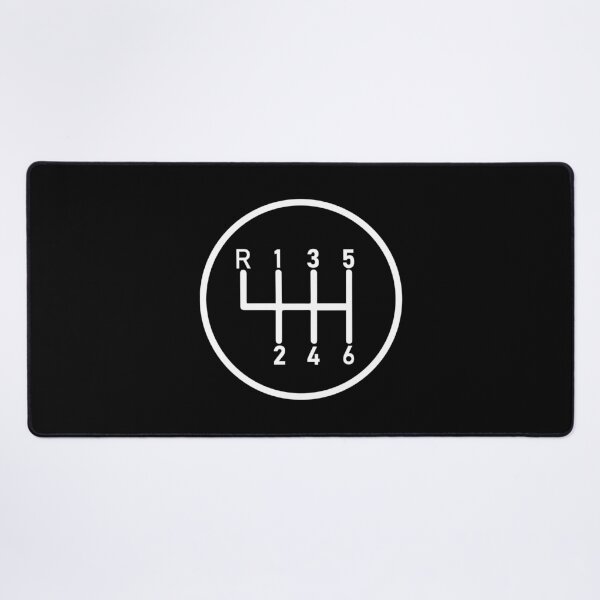 Item preview, 6 Speed Manual Transmission Logo 2 (White, R Top Left) designed and sold by 718Raindeer.