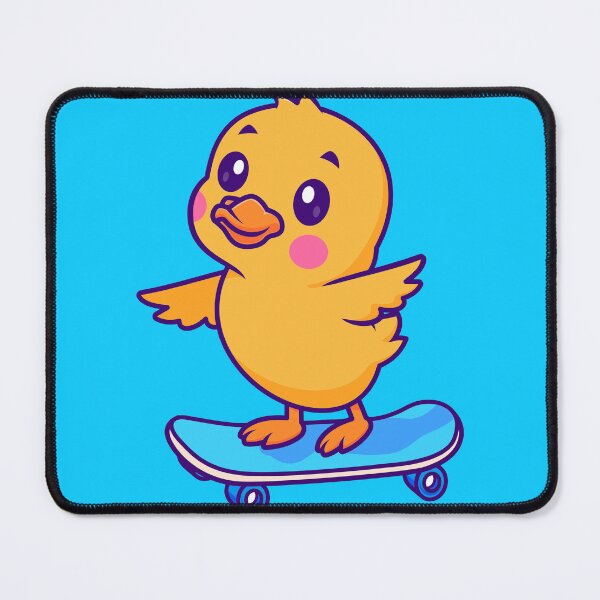 Item preview, "Skateboarding Duckling: Cute Cartoon Vector Icon" designed and sold by hjian8219.