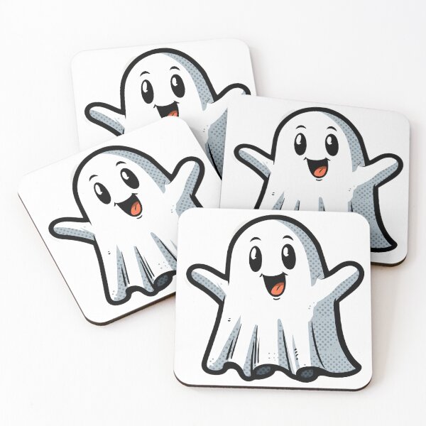 Item preview, Halloween Friendly Ghost Sticker designed and sold by RetroDig.