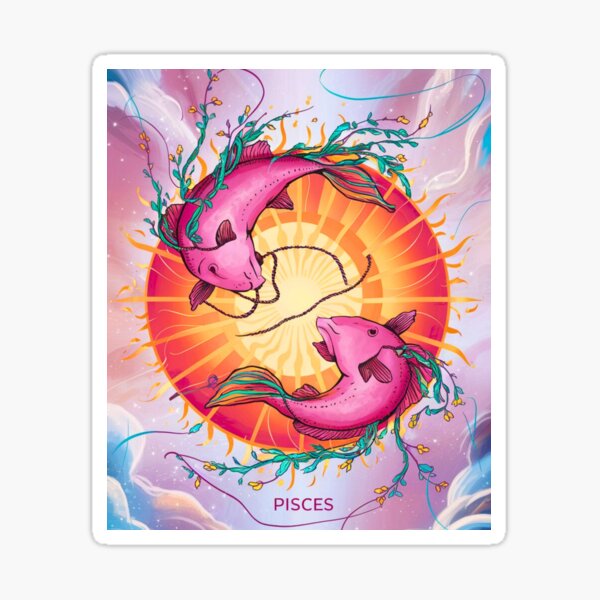 Item preview, Pisces Astrology. Sun in Pisces, Zodiac sign, Pisces symbol designed and sold by ZodiacWonders.