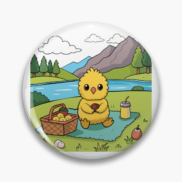 Item preview, Fluffy Duckling Enjoying a Picnic by the Lake designed and sold by omerfdln34.