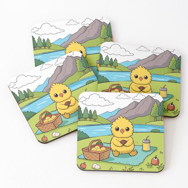 Item preview, Fluffy Duckling Enjoying a Picnic by the Lake designed and sold by omerfdln34.