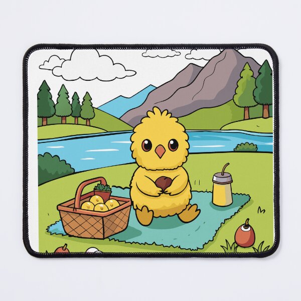 Item preview, Fluffy Duckling Enjoying a Picnic by the Lake designed and sold by omerfdln34.