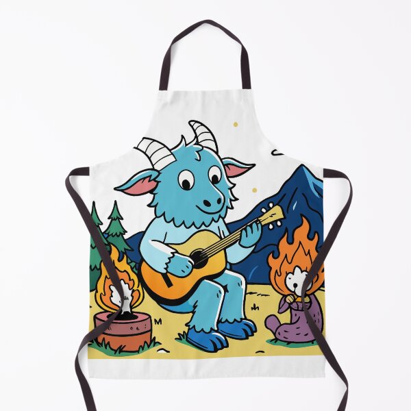 Item preview, Fluffy Goat Strumming a Guitar under the Stars designed and sold by omerfdln34.