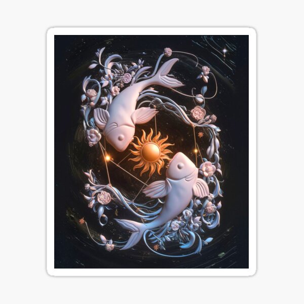 Item preview, Pisces Astrology. Sun in Pisces, Zodiac sign, Pisces symbol designed and sold by ZodiacWonders.