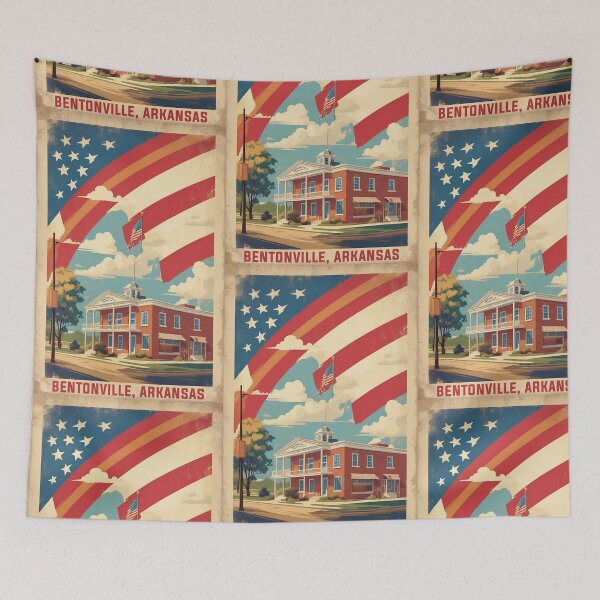 Item preview, Bentonville Arkansas USA Vintage Travel Tourism  designed and sold by TravelersGems.