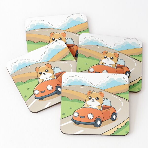 Item preview, Fluffy Hamster Driving a Tiny Convertible Down the Street designed and sold by omerfdln34.