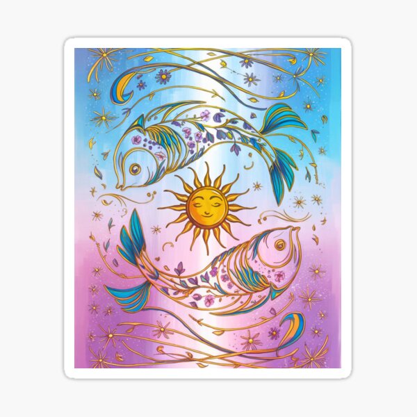 Item preview, Pisces Astrology. Sun in Pisces, Zodiac sign, Pisces symbol designed and sold by ZodiacWonders.