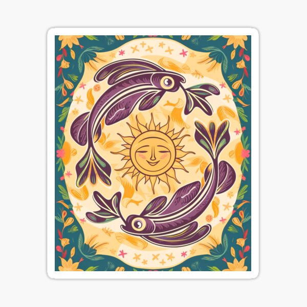 Item preview, Pisces Astrology. Sun in Pisces, Zodiac sign, Pisces symbol designed and sold by ZodiacWonders.
