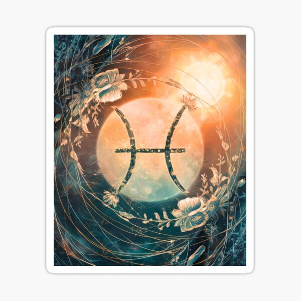 Item preview, Pisces Astrology. Sun in Pisces, Zodiac sign, Pisces symbol designed and sold by ZodiacWonders.