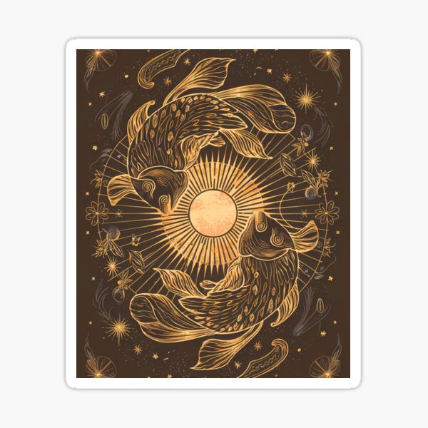Item preview, Pisces Astrology. Sun in Pisces, Zodiac sign, Pisces symbol designed and sold by ZodiacWonders.
