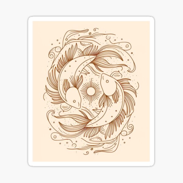 Item preview, Pisces Astrology. Sun in Pisces, Zodiac sign, Pisces symbol designed and sold by ZodiacWonders.