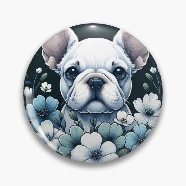 Item preview, Floral Frenchie designed and sold by JuniperFinch.