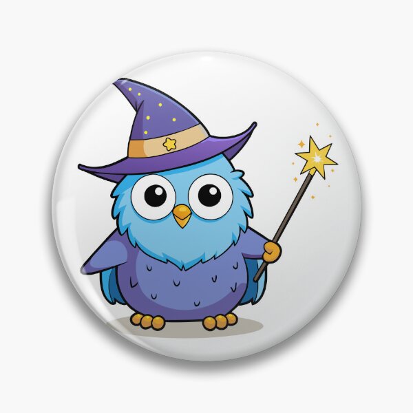 Item preview, Fluffy Owl Wearing a Wizard Hat designed and sold by omerfdln34.