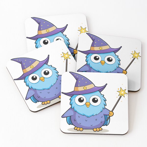 Item preview, Fluffy Owl Wearing a Wizard Hat designed and sold by omerfdln34.