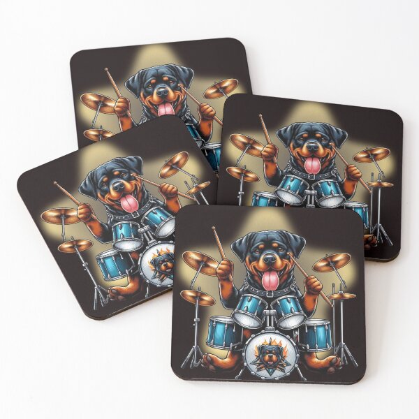Item preview,   Rottweiler drummer dog. It's rock time designed and sold by Sublime Infinito.
