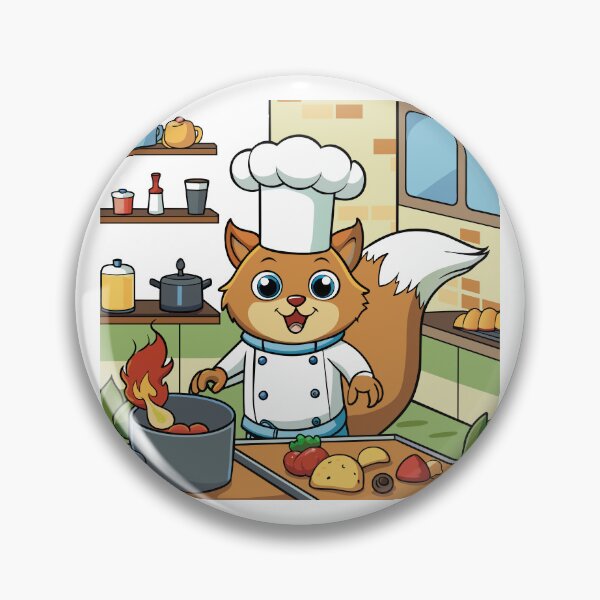 Item preview, Fluffy Squirrel Chef Cooking Up a Gourmet Meal designed and sold by omerfdln34.