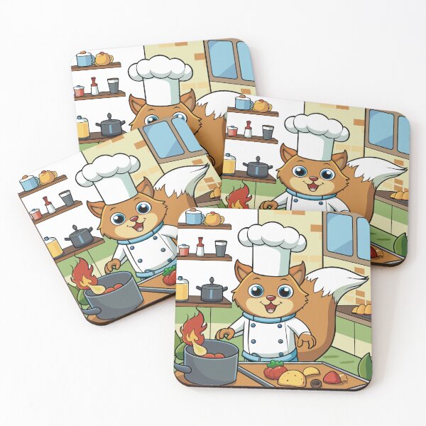 Item preview, Fluffy Squirrel Chef Cooking Up a Gourmet Meal designed and sold by omerfdln34.