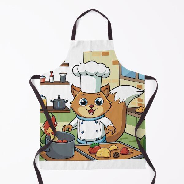 Item preview, Fluffy Squirrel Chef Cooking Up a Gourmet Meal designed and sold by omerfdln34.