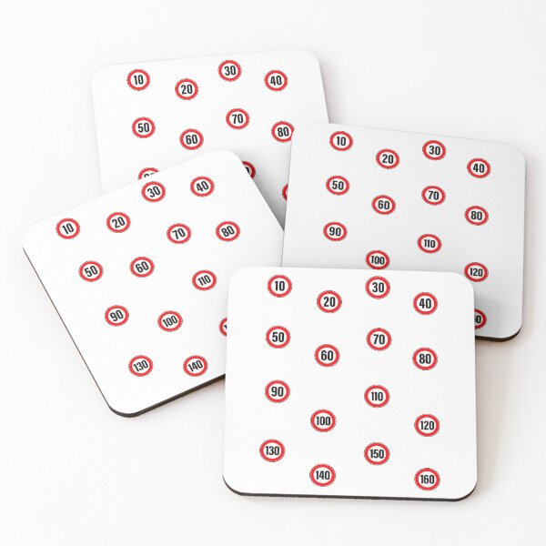 Item preview, set of speed limit stickers designed and sold by Numbers-Art.