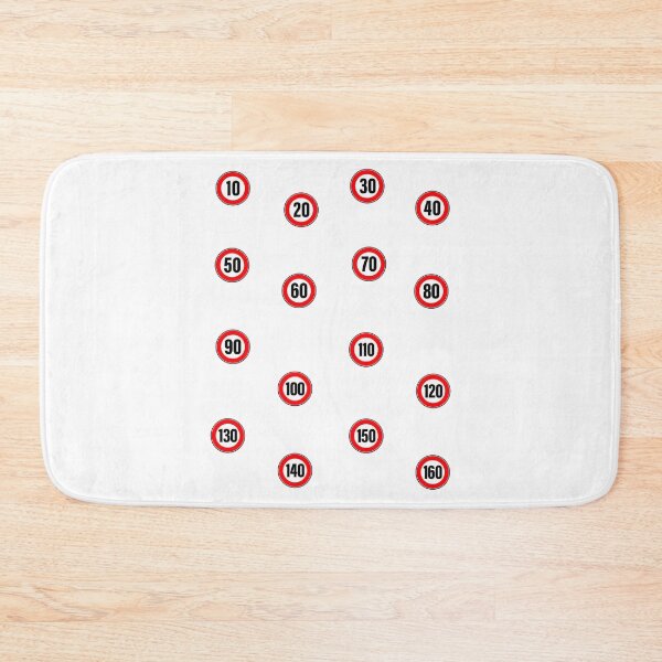 Item preview, set of speed limit stickers designed and sold by Numbers-Art.