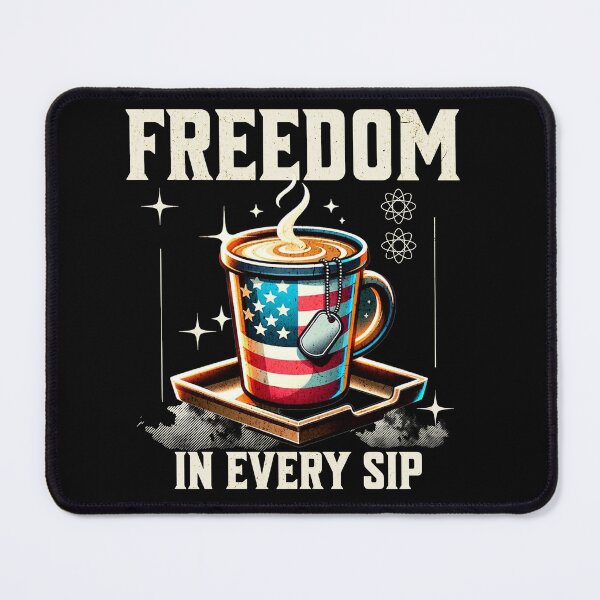 Item preview, Morning Brew Under the Stars and Stripes - American Flag designed and sold by Taans-Creation.