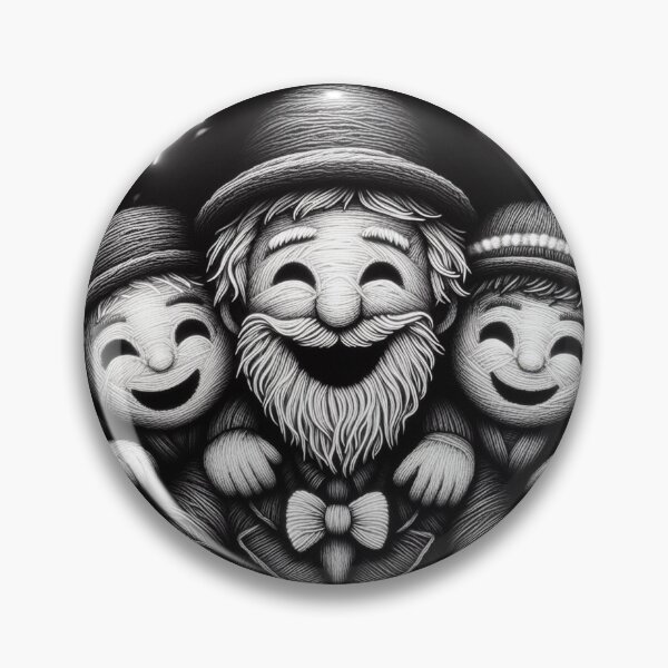 Item preview, Whimsical Smiling Faces - Monochrome Art designed and sold by VivoVita.