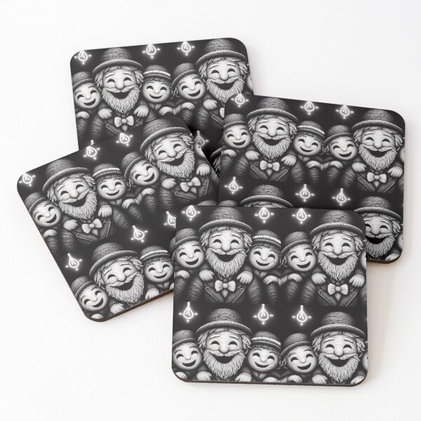 Item preview, Whimsical Smiling Faces - Monochrome Art designed and sold by VivoVita.
