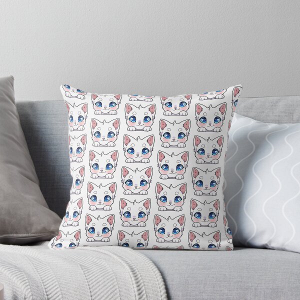 Item preview, Cute Character White Cat Feline Design designed and sold by Junasaji.
