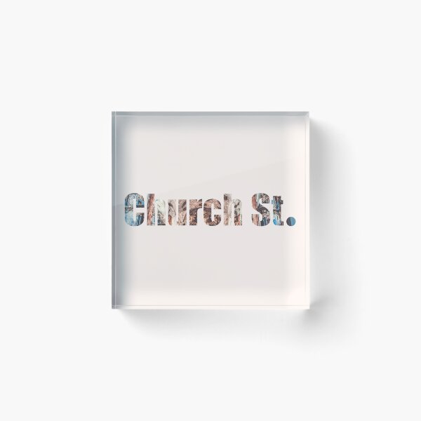 Item preview, Church Street Street Name with indoor church ceiling background designed and sold by TheMugDirectory.