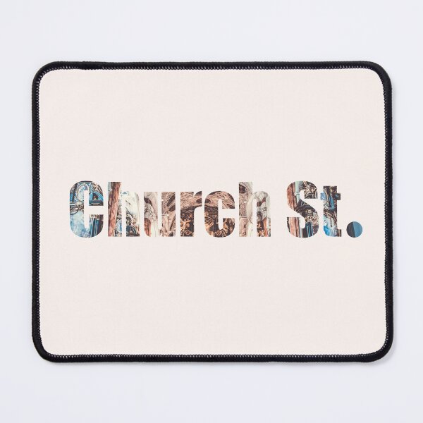 Item preview, Church Street Street Name with indoor church ceiling background designed and sold by TheMugDirectory.