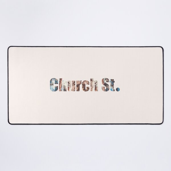 Item preview, Church Street Street Name with indoor church ceiling background designed and sold by TheMugDirectory.
