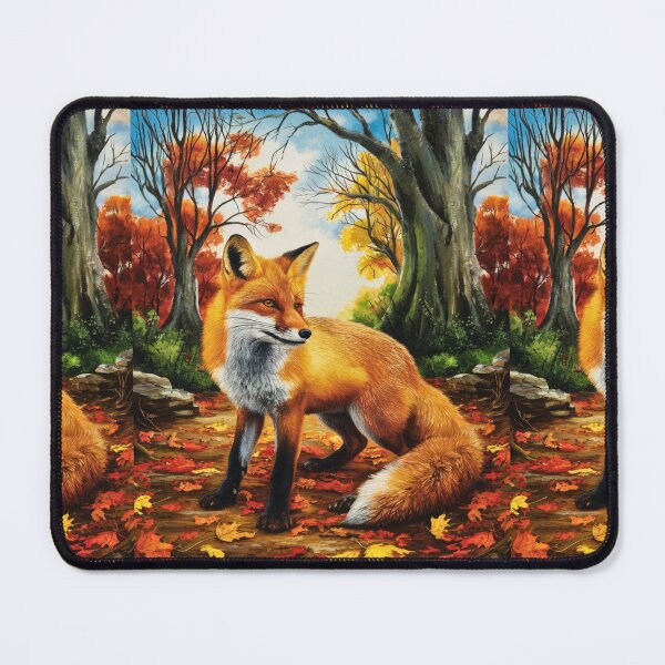 Item preview, Fox Portrait. Autumn fox, fall fox, fox painting, Michelangelo style designed and sold by FoxVibes.