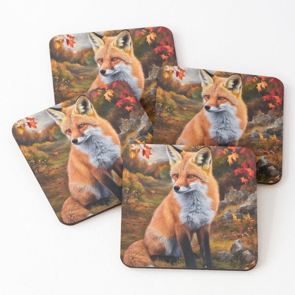 Artikelvorschau, Fuchs-Portrait. Herbstfuchs, Herbstfuchs, Fuchsmalerei, Michelangelo-Stil entworfen und verkauft von FoxVibes.