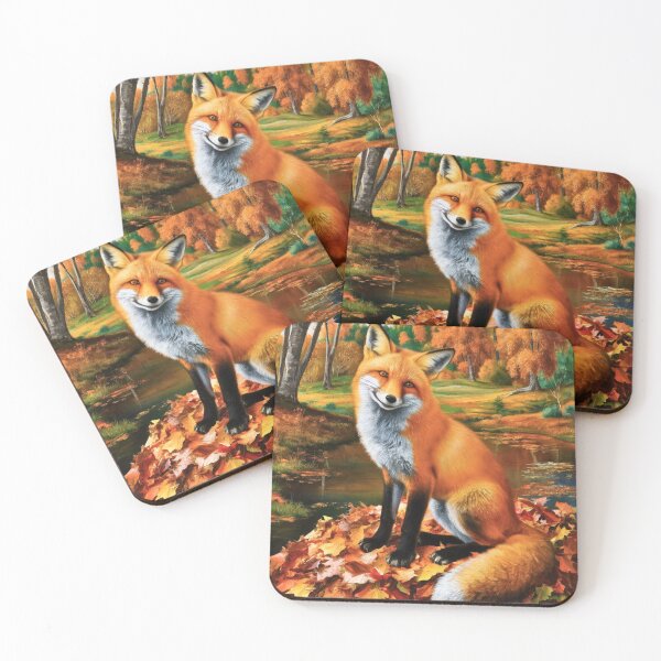 Artikelvorschau, Fuchs-Portrait. Herbstfuchs, Herbstfuchs, Fuchsmalerei, Michelangelo-Stil entworfen und verkauft von FoxVibes.