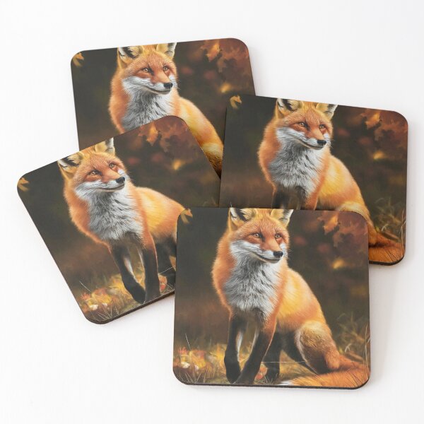 Artikelvorschau, Fuchs-Portrait. Herbstfuchs, Herbstfuchs, Fuchsmalerei, Michelangelo-Stil entworfen und verkauft von FoxVibes.