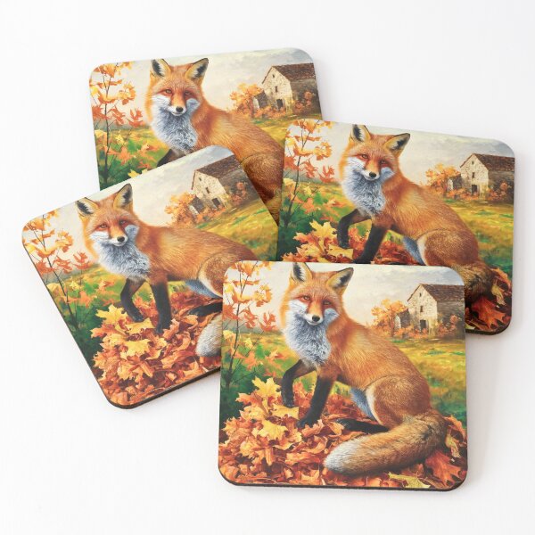 Artikelvorschau, Fuchs-Portrait. Herbstfuchs, Herbstfuchs, Fuchsmalerei, Michelangelo-Stil entworfen und verkauft von FoxVibes.