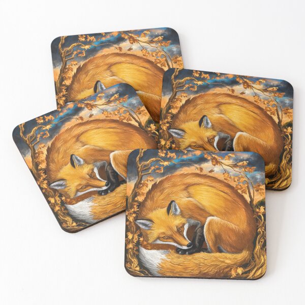 Artikelvorschau, Fuchs-Portrait. Herbstfuchs, Herbstfuchs, Fuchsmalerei, Michelangelo-Stil entworfen und verkauft von FoxVibes.